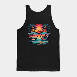 Idyllic Beach Scene Tank Top